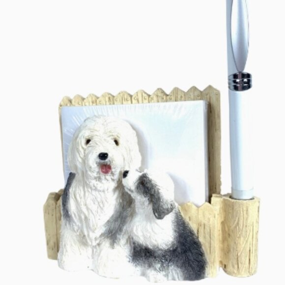 Old English Sheepdog E&S IMPORTS MAGNETIC NOTE HOLDER - NIB - Picture 1 of 1